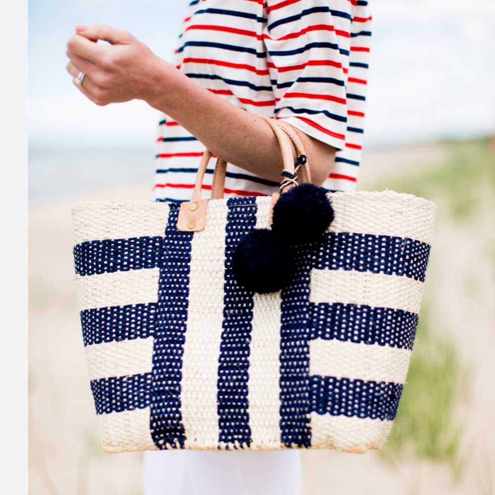 NWT Mar y Sol Woven Tote Bag